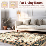 Ultra Soft Area Rug, Non Slip, Stain Resistant, Washable Area Rugs for Living Room, Bedroom, Rustic Tan Fluffy for Office(Beige)