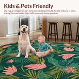 Ultra Soft Area Rug, Non Slip, Stain Resistant, Washable Area Rugs for Living Room, Bedroom, Serene Forest-Themed Visual Appeal(Green)