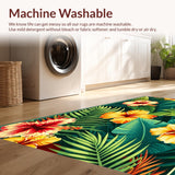 Ultra Soft Area Rug, Non Slip, Stain Resistant, Washable Area Rugs for Living Room, Bedroom, Exotic Rustic Patterned Harmony(Yellow)