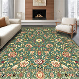 Ultra Soft Area Rug, Non Slip, Stain Resistant, Washable Area Rugs for Living Room, Bedroom, Lively Earth Tones with Intricate Patterns(Green)