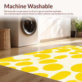 Ultra Soft Area Rug, Non Slip, Stain Resistant, Washable Area Rugs for Living Room, Bedroom, Whimsical Pastel Egg Aesthetic(Yellow)