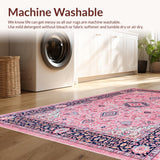 Ultra Soft Area Rug, Non Slip, Stain Resistant, Washable Area Rugs for Living Room, Bedroom, Traditional Hand Tufted Bedroom Area Carpet(Pink)