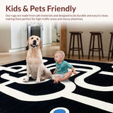 Artistic Off White Patterned Background(Black)