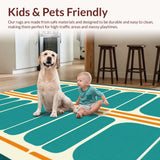 Teal Orange Artistic Stripes(Green)