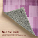 Ultra Soft Area Rug, Non Slip, Stain Resistant, Washable Area Rugs for Living Room, Bedroom, Warm Cozy Solid Color Design(Purple)