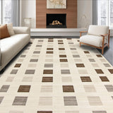 Ultra Soft Area Rug, Non Slip, Stain Resistant, Washable Area Rugs for Living Room, Bedroom, Geometric Cream Wave Motif(Beige)