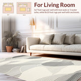 Contemporary Cream Geometric Waves(Black)