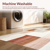 Modern Boho Area Featuring Abstract Shapes and Warm Neutral Colorblocking(Beige)