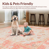 Ultra Soft Area Rug, Non Slip, Stain Resistant, Washable Area Rugs for Living Room, Bedroom, Soft Earthy Tones Aesthetic(Orange)
