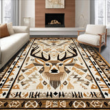 Ultra Soft Area Rug, Non Slip, Stain Resistant, Washable Area Rugs for Living Room, Bedroom, Rustic Earthy Animal Hide Aesthetic(Beige)