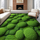 Ultra Soft Area Rug, Non Slip, Stain Resistant, Washable Area Rugs for Living Room, Bedroom, Modern Leaf-Shaped Bedroom Plush Nature-Inspired Carpet(Green)