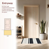 Contemporary Striped Rustic Charm(Black)