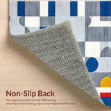 Ultra Soft Area Rug, Non Slip, Stain Resistant, Washable Area Rugs for Living Room, Bedroom, Charming Tiled Game Aesthetic(Gray)
