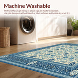 Ultra Soft Area Rug, Non Slip, Stain Resistant, Washable Area Rugs for Living Room, Bedroom, Blue and Beige Abstract for Living(Beige)