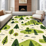 Ultra Soft Area Rug, Non Slip, Stain Resistant, Washable Area Rugs for Living Room, Bedroom, Cute Cartoon Animal Motif Rug(Green)