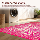 Ultra Soft Area Rug, Non Slip, Stain Resistant, Washable Area Rugs for Living Room, Bedroom, Rustic Tiger Head Artwork(Pink)