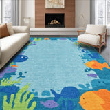 Ultra Soft Area Rug, Non Slip, Stain Resistant, Washable Area Rugs for Living Room, Bedroom, Whimsical ABC Rug:  Educational Play Mat for Toddlers(Blue)