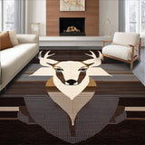 Ultra Soft Area Rug, Non Slip, Stain Resistant, Washable Area Rugs for Living Room, Bedroom, Vibrant Wildlife Inspired Texture(Brown)