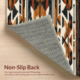 Ultra Soft Area Rug, Non Slip, Stain Resistant, Washable Area Rugs for Living Room, Bedroom, Earthy Toned Tribal Aesthetic(Brown)