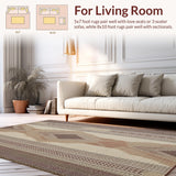 Elegant Multicolored Linear Design(Beige)