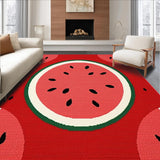 Ultra Soft Area Rug, Non Slip, Stain Resistant, Washable Area Rugs for Living Room, Bedroom, Radiant Festive Fruit Palette(Red)