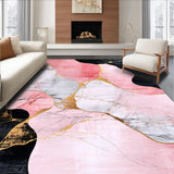 Ultra Soft Area Rug, Non Slip, Stain Resistant, Washable Area Rugs for Living Room, Bedroom, Contemporary Vibrant Color Palette(Pink)