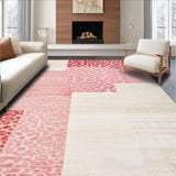 Ultra Soft Area Rug, Non Slip, Stain Resistant, Washable Area Rugs for Living Room, Bedroom, Chic Pastel Animal Print Design(Pink)