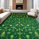 Ultra Soft Area Rug, Non Slip, Stain Resistant, Washable Area Rugs for Living Room, Bedroom, Vibrant Nature-Inspired Aesthetic(Green)