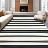 Ultra Soft Area Rug, Non Slip, Stain Resistant, Washable Area Rugs for Living Room, Bedroom, Elegant Black and Cream Chevron(Black)