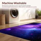 Ultra Soft Area Rug, Non Slip, Stain Resistant, Washable Area Rugs for Living Room, Bedroom, Striking UV Illuminated Celestial Display(Purple)
