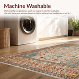 Ultra Soft Area Rug, Non Slip, Stain Resistant, Washable Area Rugs for Living Room, Bedroom, Boho Woven for(Beige)