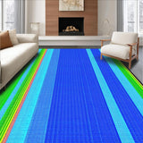 Ultra Soft Area Rug, Non Slip, Stain Resistant, Washable Area Rugs for Living Room, Bedroom, Whimsical Modern Fluid Design(Blue)