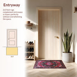 Contemporary Linear Distressed Look(Red)