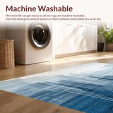 Ultra Soft Area Rug, Non Slip, Stain Resistant, Washable Area Rugs for Living Room, Bedroom, Skyline Vista Rug Grey & Blue Easy Care Rug(Blue)