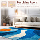 Sophisticated Geometric Wave Motif(Blue)
