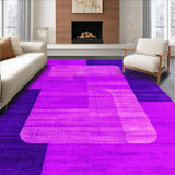 Ultra Soft Area Rug, Non Slip, Stain Resistant, Washable Area Rugs for Living Room, Bedroom, Contemporary Textured Overtufted Design(Purple)