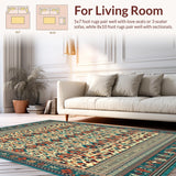 Ultra Soft Area Rug, Non Slip, Stain Resistant, Washable Area Rugs for Living Room, Bedroom, Essential Boho Chic(Blue)