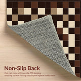 Ultra Soft Area Rug, Non Slip, Stain Resistant, Washable Area Rugs for Living Room, Bedroom, Elegant Brown Beige Area(Brown)