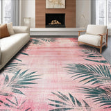 Ultra Soft Area Rug, Non Slip, Stain Resistant, Washable Area Rugs for Living Room, Bedroom, Cozy Modern Lattice Arrangement(Pink)
