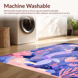Ultra Soft Area Rug, Non Slip, Stain Resistant, Washable Area Rugs for Living Room, Bedroom, Delicate Plush Oceanic Dreamscape(Purple)
