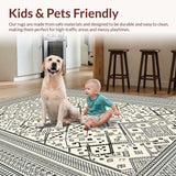 Chic Rustic Tiled Patterned(Beige)