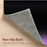 Ultra Soft Area Rug, Non Slip, Stain Resistant, Washable Area Rugs for Living Room, Bedroom, Contemporary Black Purple Fusion(Purple)