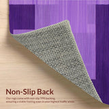 Ultra Soft Area Rug, Non Slip, Stain Resistant, Washable Area Rugs for Living Room, Bedroom, Trendy Textured Colorful Haven(Purple)