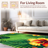 Ultra Soft Area Rug, Non Slip, Stain Resistant, Washable Area Rugs for Living Room, Bedroom, Charming Bright Trellis Motif(Green)