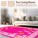 Charming Pink and White Textile Print(Pink)