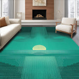 Chic Modern Ombre Waves(Green)