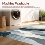 Ultra Soft Area Rug, Non Slip, Stain Resistant, Washable Area Rugs for Living Room, Bedroom, Chic Neutral Geometric Texture(Gray)