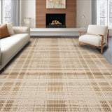 Ultra Soft Area Rug, Non Slip, Stain Resistant, Washable Area Rugs for Living Room, Bedroom, Artisanal Handwoven Rustic Charm(Beige)