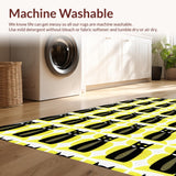 Ultra Soft Area Rug, Non Slip, Stain Resistant, Washable Area Rugs for Living Room, Bedroom, Sophisticated Artistic Animal Pattern(Black)