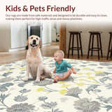 Contemporary Gray Florals(Ivory)